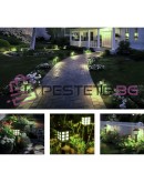 LED соларни градински лампи комплект от 6 къщички